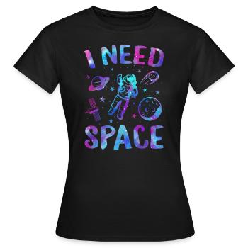 J’ai besoin d’espace, j’ai besoin de mon t-shirt d’espace, d’espace - T-shirt Femme - noir - Devant - AI Model Female 172 dark (172cm)