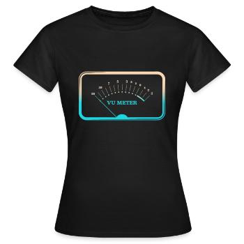 VU Meter Sound Engineer, Sound Engineer Gift - Women's T-Shirt - black - Front - AI Model Female 172 dark (172cm)