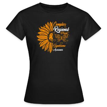 Komplexes regionales Schmerzsyndrombewusstsein, CRPS - Frauen T-Shirt - Schwarz - Vorne - AI Model Female 172 dark (172cm)