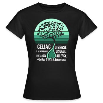 Chemise de la maladie cœliaque, maladie auto-immune, pas A - T-shirt Femme - noir - Devant - AI Model Female 172 dark (172cm)