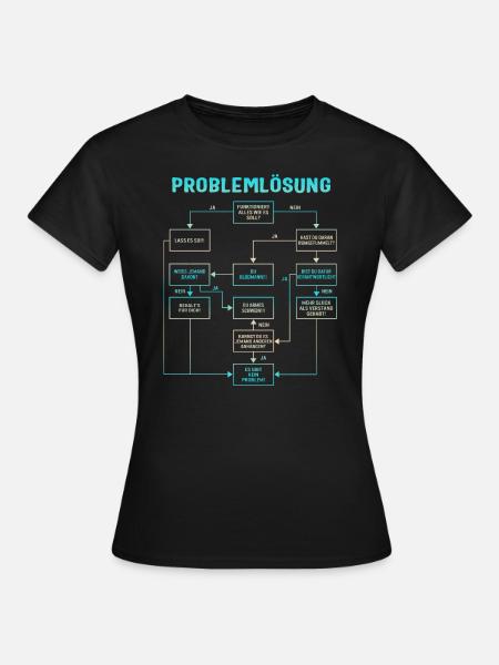 Problemlösungs-Shirt für Männer, - Frauen T-Shirt - Schwarz