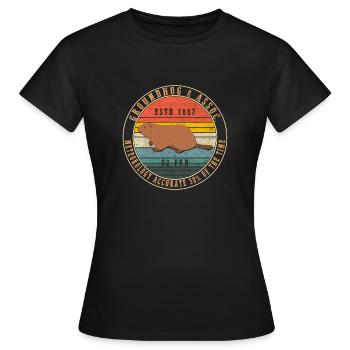 Funny Groundhog Day Shirt, Groundhog - Women's T-Shirt - black - Front - AI Model Female 172 dark (172cm)