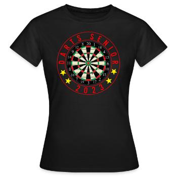 Darts Senior 2023 T Shirt - T-shirt Femme - noir - Devant - AI Model Female 172 dark (172cm)
