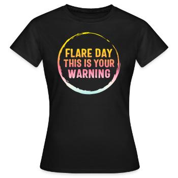 Flare Day Shirt, This is Your Warning Complex - Women's T-Shirt - black - Front - AI Model Female 172 dark (172cm)