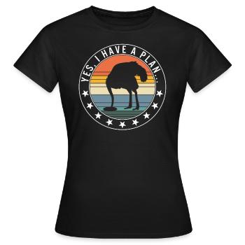Projektmanager-Shirt, ja, ich habe einen lustigen Plan - Frauen T-Shirt - Schwarz - Vorne - AI Model Female 172 dark (172cm)