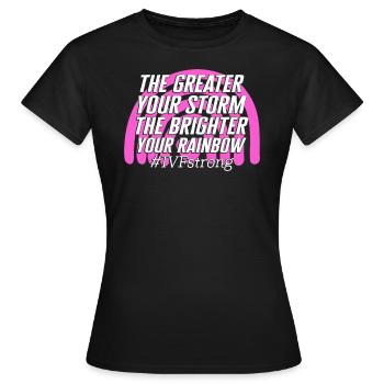 Chemise de jour de récupération de FIV, plus votre tempête est grande - T-shirt Femme - noir - Devant - AI Model Female 172 dark (172cm)