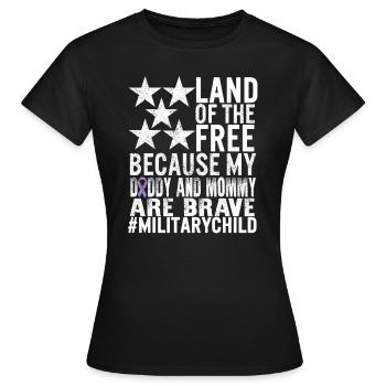 Month Of The Military Child, Dual Military, Both - Women's T-Shirt - black - Front - AI Model Female 172 dark (172cm)