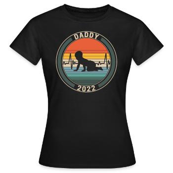 Proud New Daddy 2022 Shirt, Crawling Baby - Women's T-Shirt - black - Front - AI Model Female 172 dark (172cm)