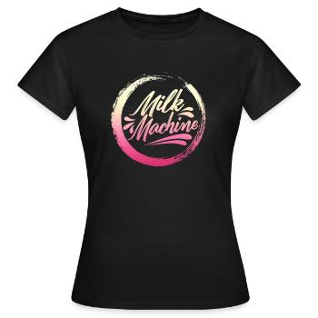 Breast Feeding Shirt, Milk Machine Tee, Mother's - Women's T-Shirt - black - Front - AI Model Female 172 dark (172cm)