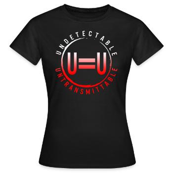 HIV AIDS Awareness Month Shirt, Undetectable - Women's T-Shirt - black - Front - AI Model Female 172 dark (172cm)