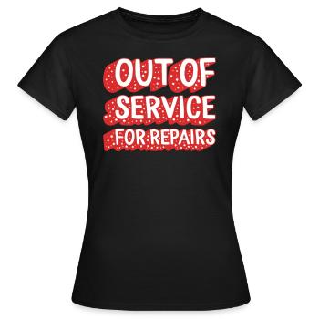 Hüft- und Kniechirurgie-Hemd, außer Dienst T-Shirt, - Frauen T-Shirt - Schwarz - Vorne - AI Model Female 172 dark (172cm)