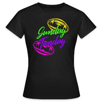 Maillot de football, Sunday Fun Day Jour de match de football - T-shirt Femme - noir - Devant - AI Model Female 172 dark (172cm)