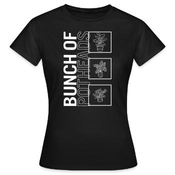 Bunch Of Potheads, Garden Plant Gardening Lover - Women's T-Shirt - black - Front - AI Model Female 172 dark (172cm)