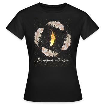 La magie est en vous - T-shirt Femme - noir - Devant - AI Model Female 172 dark (172cm)