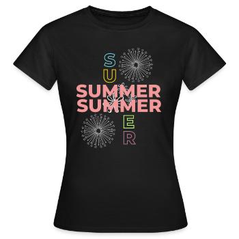 ÉTÉ ÉTÉ - T-shirt Femme - noir - Devant - AI Model Female 172 dark (172cm)