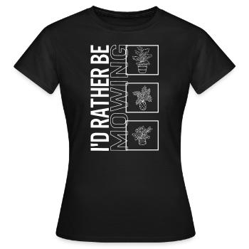 Je préfère tondre, jardiner - T-shirt Femme - noir - Devant - AI Model Female 172 dark (172cm)