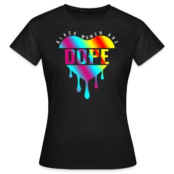 Black Lives Matter Shirt, Black Women Are Tee, - Women's T-Shirt - black - Front - AI Model Female 172 dark (172cm)