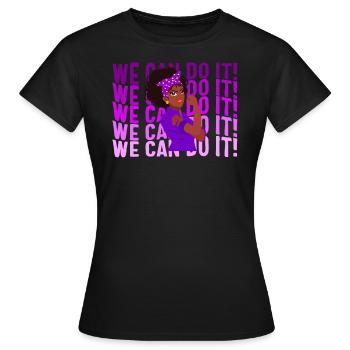Black Lives Matter Shirt, on peut le faire Rosie La - T-shirt Femme - noir - Devant - AI Model Female 172 dark (172cm)