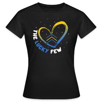 Welt-Down-Syndrom-Tagesshirt, Die Glücklichen - Frauen T-Shirt - Schwarz - Vorne - AI Model Female 172 dark (172cm)