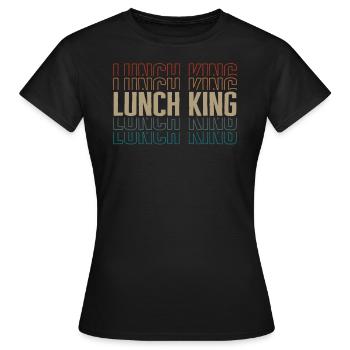 Lunch Lady Shirt, Lunch King Tee, School - Women's T-Shirt - black - Front - AI Model Female 172 dark (172cm)