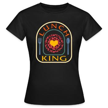 Lunch Lady Shirt, Lunch King Tee, School - Women's T-Shirt - black - Front - AI Model Female 172 dark (172cm)