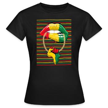 Black Lives Matter Shirt, Juneteenth Women - Women's T-Shirt - black - Front - AI Model Female 172 dark (172cm)