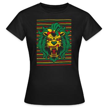 Chemise Histoire, Lion Juneteenth Cool Black History - T-shirt Femme - noir - Devant - AI Model Female 172 dark (172cm)