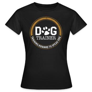 Chemise de chien d’assistance, dresseur de chiens entraînant des humains à - T-shirt Femme - noir - Devant - AI Model Female 172 dark (172cm)