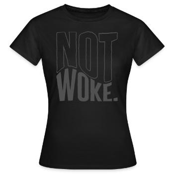 Anti-Woke-Hemd, kein Woke-Vintage-T-Shirt, Republikaner - Frauen T-Shirt - Schwarz - Vorne - AI Model Female 172 dark (172cm)