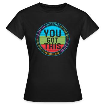 Chemise de jour de test, jour de test C’est le jour du test que vous avez - T-shirt Femme - noir - Devant - AI Model Female 172 dark (172cm)