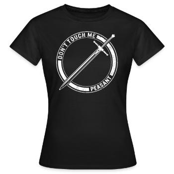 Chemise Renaissance médiévale, ne me touche pas - T-shirt Femme - noir - Devant - AI Model Female 172 dark (172cm)