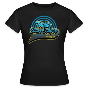 Sonnenfinsternis T-Shirt, Totality Sonnenfinsternis 04 08 - Frauen T-Shirt - Schwarz - Vorne - AI Model Female 172 dark (172cm)