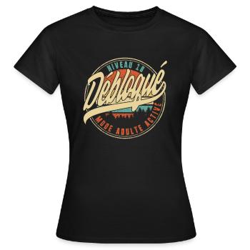 Niveau 18 Débloqué Mode Adulte Activé Humour T - Women's T-Shirt - black - Front - AI Model Female 172 dark (172cm)