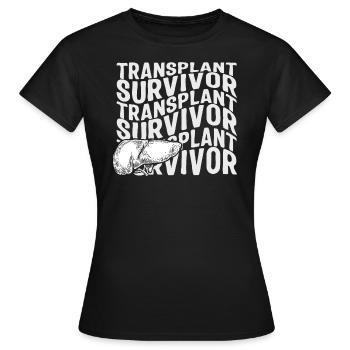 Lebertransplantation Krieger Hemd, Transplantation - Frauen T-Shirt - Schwarz - Vorne - AI Model Female 172 dark (172cm)