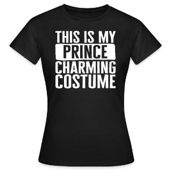 Valentinstagshemd, das ist mein Märchenprinz - Frauen T-Shirt - Schwarz - Vorne - AI Model Female 172 dark (172cm)