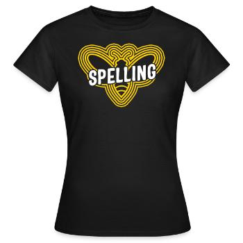 Spelling Shirt, Spelling Bee Cute Design Tee, - Women's T-Shirt - black - Front - AI Model Female 172 dark (172cm)
