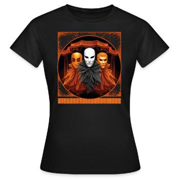 Broadway Phantom Sweatshirt, Theater Halloween - Women's T-Shirt - black - Front - AI Model Female 172 dark (172cm)