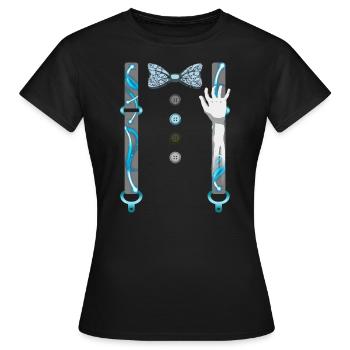 Chemise fantôme, bretelles Tee, cadeau pour l’ - T-shirt Femme - noir - Devant - AI Model Female 172 dark (172cm)