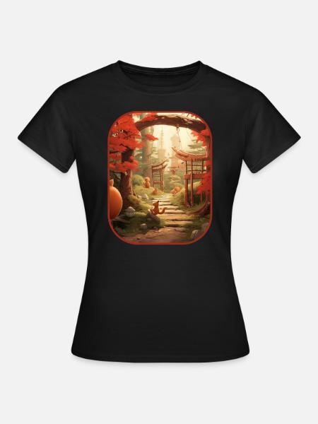 Torii Trail Eichhörnchen Heiliges Playtime T-Shirt - Frauen T-Shirt - Schwarz
