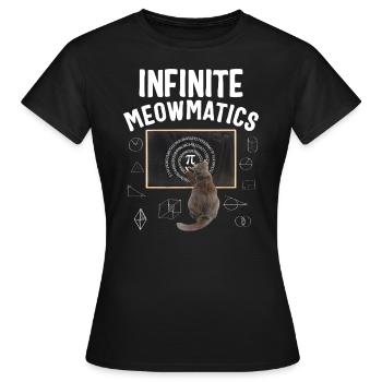 Chemise de jour Pi, Infinite Moewmatics chat gribouillage - T-shirt Femme - noir - Devant - AI Model Female 172 dark (172cm)