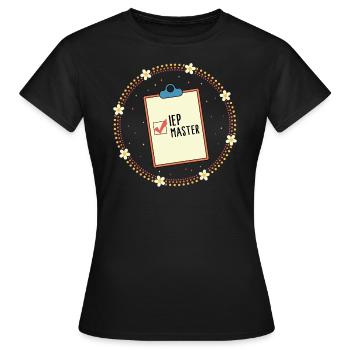 Hemd für Sonderpädagogik, IEP-Meister Ich ermutige - Frauen T-Shirt - Schwarz - Vorne - AI Model Female 172 dark (172cm)