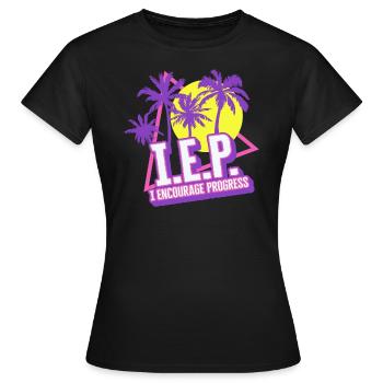 Hemd für Sonderpädagogik, IEP Ich ermutige zum Fortschritt - Frauen T-Shirt - Schwarz - Vorne - AI Model Female 172 dark (172cm)