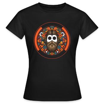 Paix Amour Marié Chien Soins Animaux De Compagnie Toilettage Brosse Cadeau - T-shirt Femme - noir - Devant - AI Model Female 172 dark (172cm)