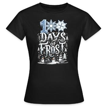 Schulhemd, 100 Tage Frost funkelnd - Frauen T-Shirt - Schwarz - Vorne - AI Model Female 172 dark (172cm)