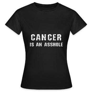 Cancer asshole - Women's T-Shirt - black - Front - AI Model Female 172 dark (172cm)