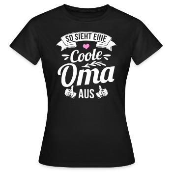 So sieht eine coole Oma aus - Frauen T-Shirt - Schwarz - Vorne - AI Model Female 172 dark (172cm)