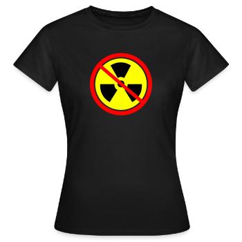 Anti Atomkraft Castor Atomkraftwerke Gorleben Demo - Frauen T-Shirt - Schwarz - Vorne - AI Model Female 172 dark (172cm)
