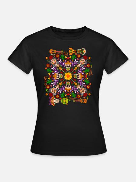 Célébrez le Jour des Morts en grand à la mexicaine - T-shirt Femme - noir