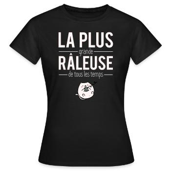 La plus grande râleuse chieuse râler humour - T-shirt Femme - noir - Devant - AI Model Female 172 dark (172cm)