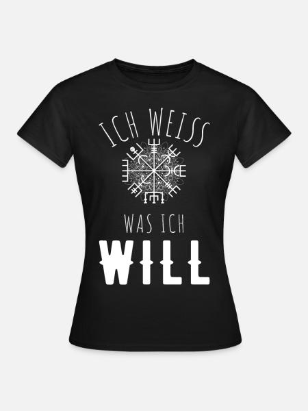 Wegweiser MOTIVATION - VEGVISIR - Frauen T-Shirt - Schwarz